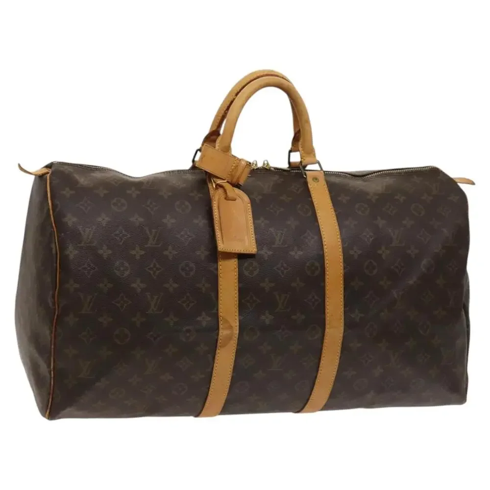 LOUIS VUITTON Monogram Keepall 55 Boston Bag M41424